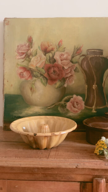 Antique French Glazed Kouglof Cake Mould - Little French Heart