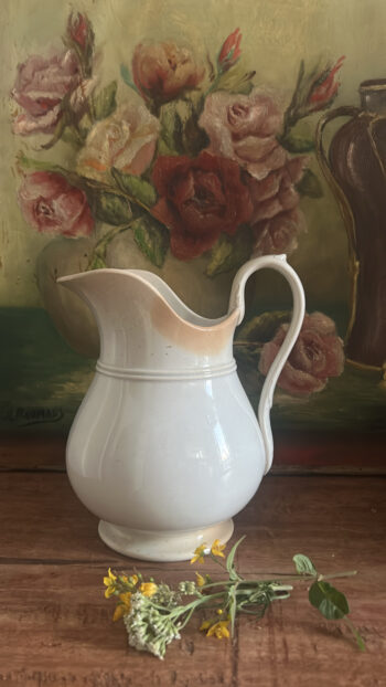 Antique White Ironstone Water Jug
