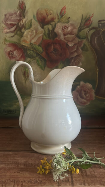 Antique White Ironstone Water Jug