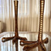 Bird Foot Candelabra Gold Metal