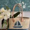 French Market Basket with Sailing Boat