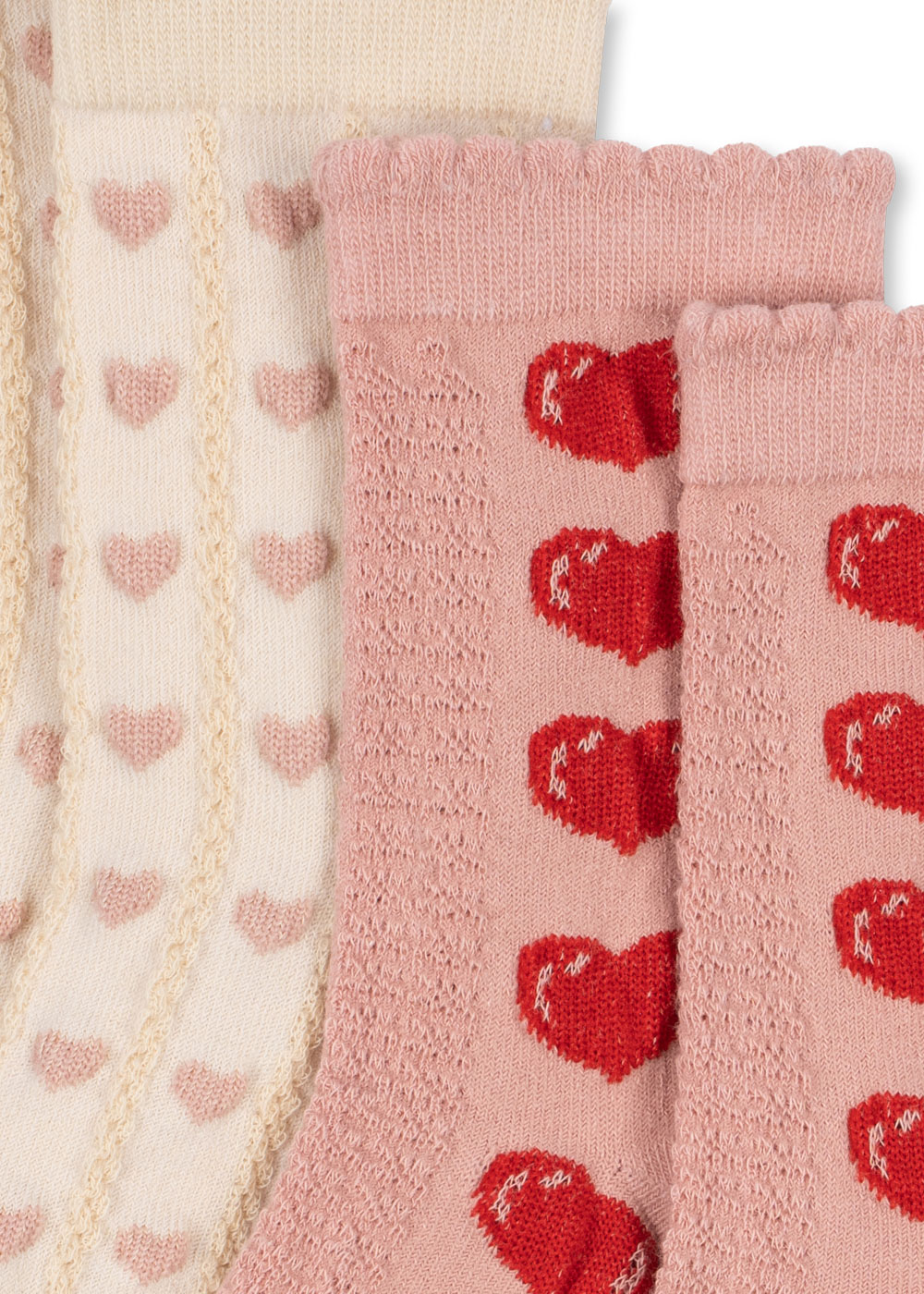 Konges Slojd 2 Pack Heart Jacquard Socks 2 Konges Slojd 2 Pack Heart Jacquard Socks - Image 2