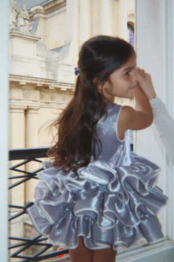 Konges Slojd Fia Frill Dress GRS Sleet