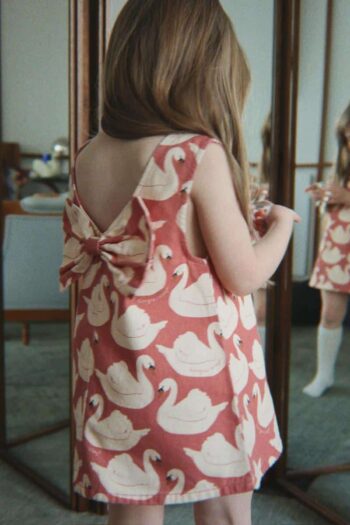 Konges Slojd Magot Bow Dress Swan Rose 7 Konges Slojd Magot Bow Dress Swan Rose
