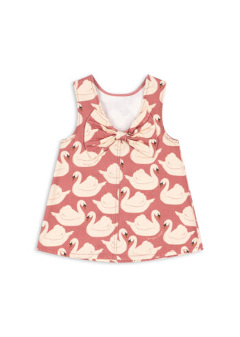 Konges Slojd Magot Bow Dress Swan Rose 10 Konges Slojd Magot Bow Dress Swan Rose - Image 5