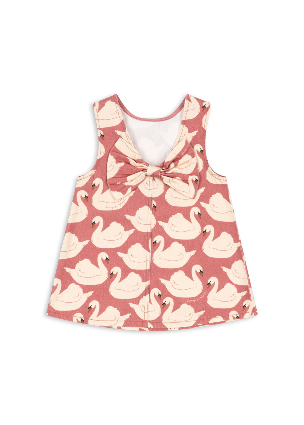Konges Slojd Magot Bow Dress Swan Rose 5 Konges Slojd Magot Bow Dress Swan Rose - Image 5