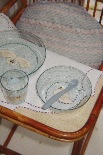 Konges Slojd Sparkly Dinner Set Swan Blue 9 Konges Slojd Sparkly Dinner Set Swan Blue - Image 5
