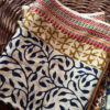 Large French Market Scarf - Sarong Navy and Mustard