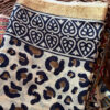 Large French Market Scarf - Sarong Dark Blue Leopard