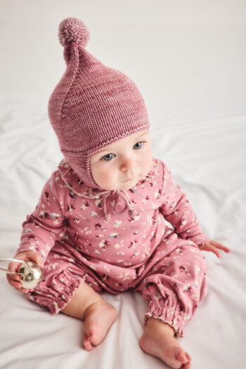 Misha & Puff Baby Pointy Peak Hat Antique Rose