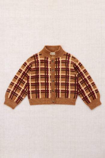 Misha & Puff Plaid Davis Cardigan Rose Gold