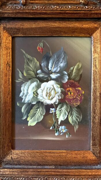 Pair of Petite French Still Life Paintings in Ornate Gilt Frames