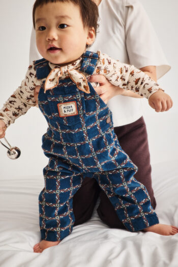 Misha & Puff Baby Corduroy Carpenter Overall Marine Blue Portico