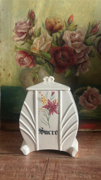 Vintage Belgian C.N.E.B. Enamel Kitchen Canisters