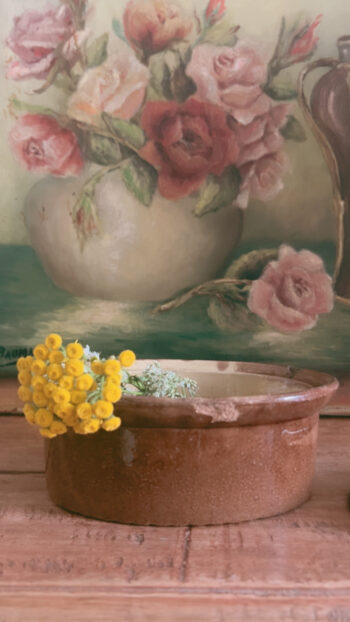 Vintage French Country Terrine Pot with Lid