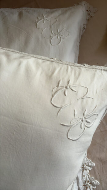Alternative view of Vintage French Monogrammed Cushion Covers Set of 2