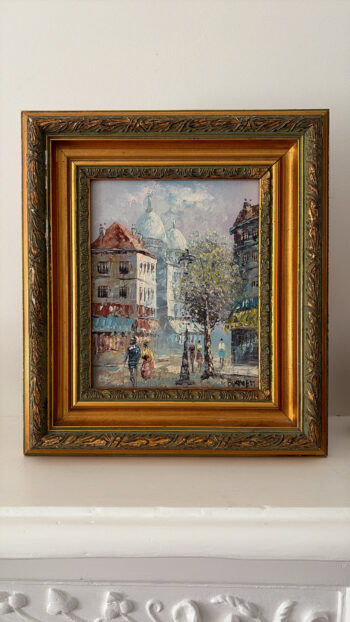 Vintage French Montmartre Oil Painting