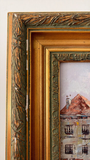 Vintage French Montmartre Oil Painting