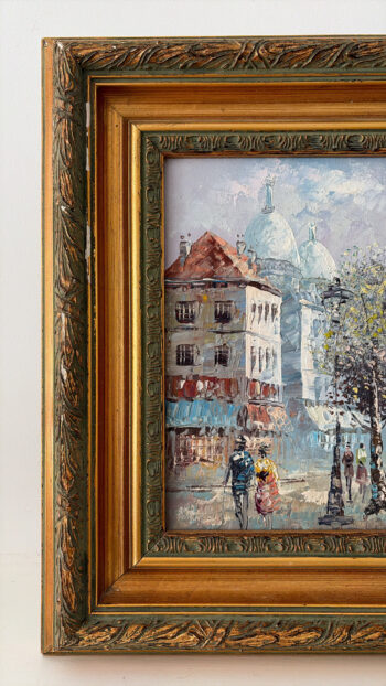 Vintage French Montmartre Oil Painting