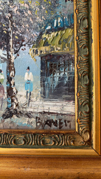 Vintage French Montmartre Oil Painting