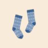 APOLINA ALPINE FLORAL ANKLE SOCK - BOOK BLUE／MILK