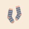 APOLINA ALPINE FLORAL ANKLE SOCK - DRIED ROSE LAKE