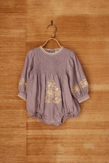 Apolina Baby Noemie Romper Dusky Lavender