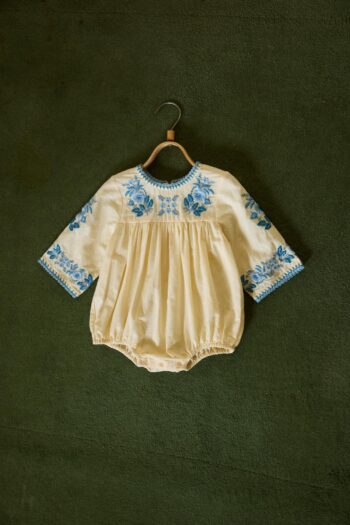 APOLINA BABY STEVIE LS ROMPER - CREAM_2