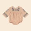 APOLINA BABY STEVIE LS ROMPER - DRIED ROSE