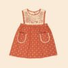 Apolina Bibi Hand Embroidered Pinafore Mountain Calico Jam