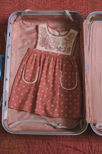 Apolina Bibi Hand Embroidered Pinafore Mountain Calico Jam