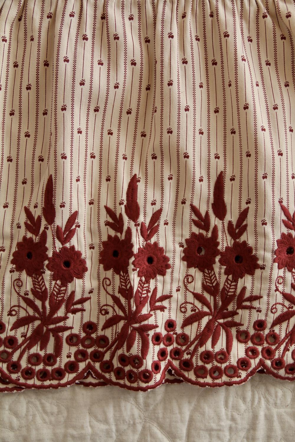 Bonjour Diary Embroidered Dress Provencal Stripes 7 Bonjour Diary Embroidered Dress Provencal Stripes - Image 7