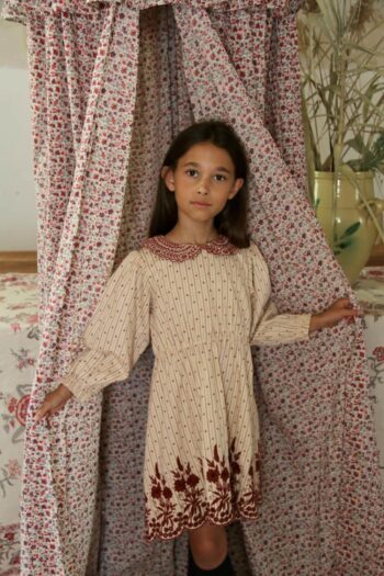 Alternative view of Bonjour Diary Embroidered Dress Provencal Stripes