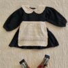 Bonjour Diary Navy Corduroy Tunic and Matching Apron