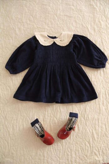 Bonjour Diary Navy Corduroy Tunic and Matching Apron 11 Bonjour Diary Navy Corduroy Tunic and Matching Apron - Image 6