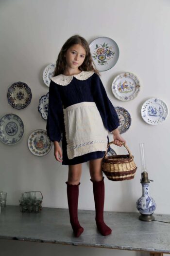 Alternative view of Bonjour Diary Navy Corduroy Tunic and Matching Apron