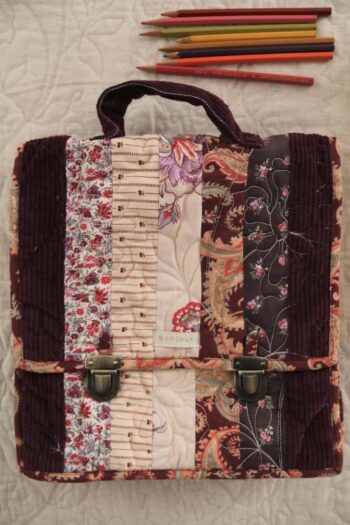 Bonjour Diary Quilted Patchwork Satchel