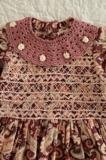 Alternative view of Bonjour Diary Smocked Dress Cashmere Burgundy