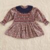 Bonjour Diary Smocked Floral Blouse with Crochet Collar