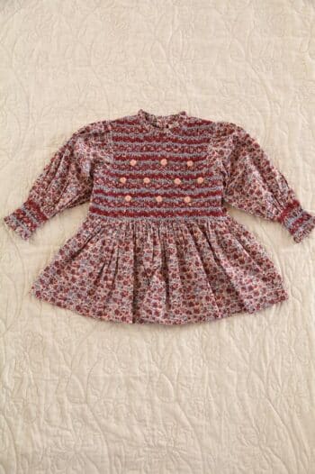 Bonjour Diary Smocked Floral Blouse with Crochet Collar - Image 6