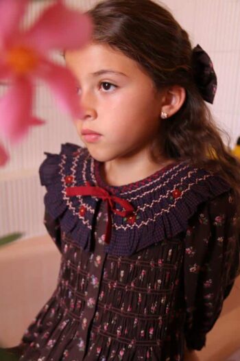 Alternative view of Bonjour Diary Tunic with Little Bouquet & Bow Barrette