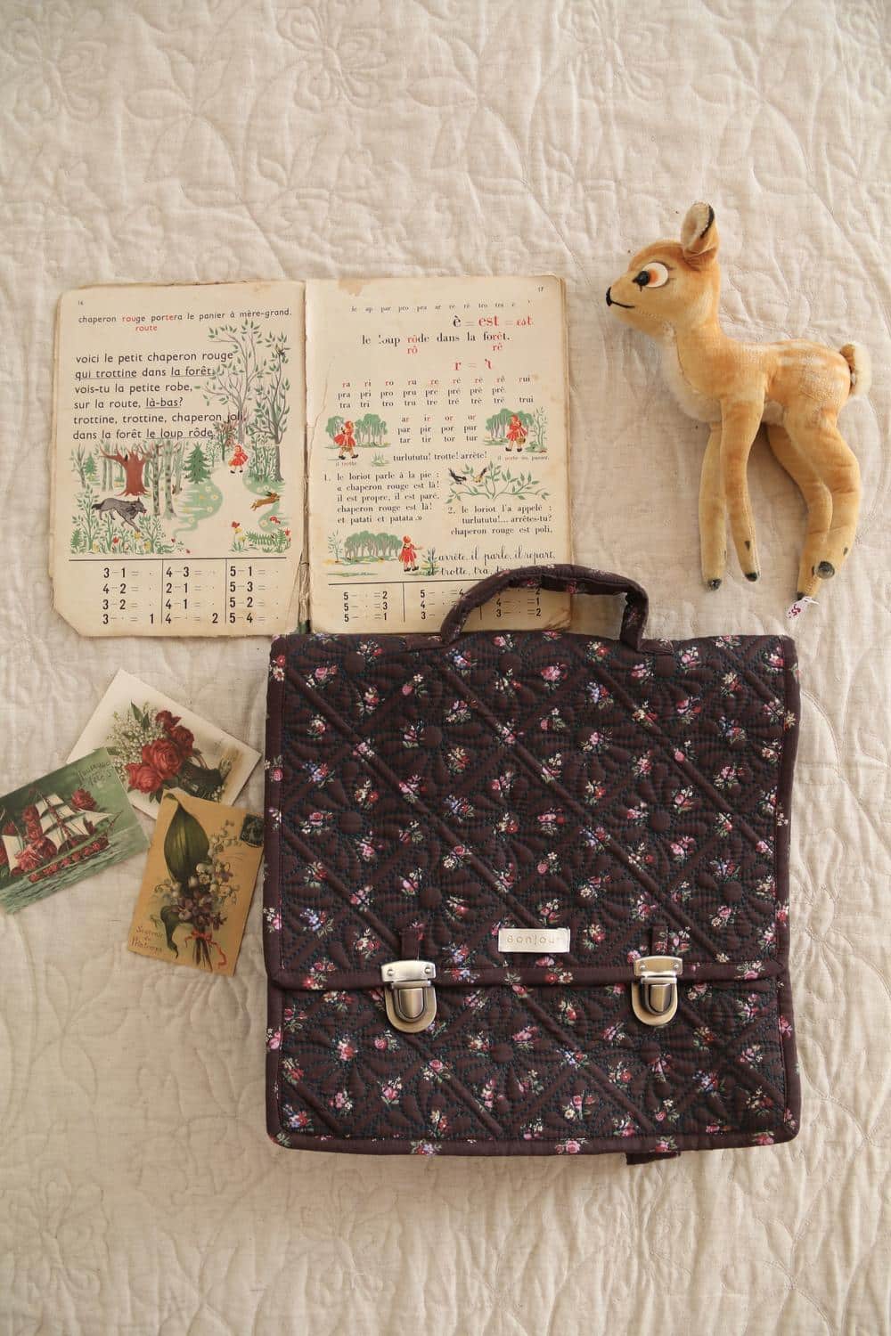 Bonjour Diary Quilted Satchel Little Bouquet 1 Bonjour Satched Little Bouquet