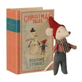 Maileg Christmas Mouse Baby in Book