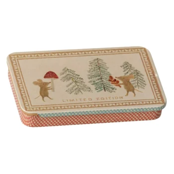Maileg Metal Box Sliding Lid Christmas Mice