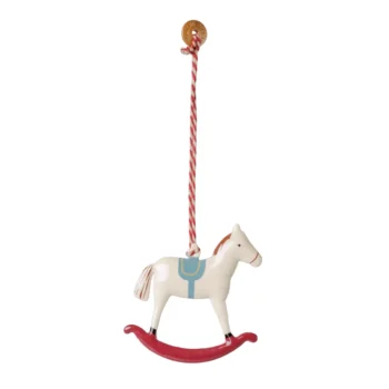 Maileg Metal Ornament Rocking Horse Red