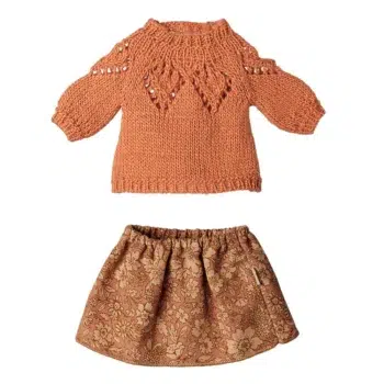 Maileg Skirt & Knitted Sweater Medium Mouse