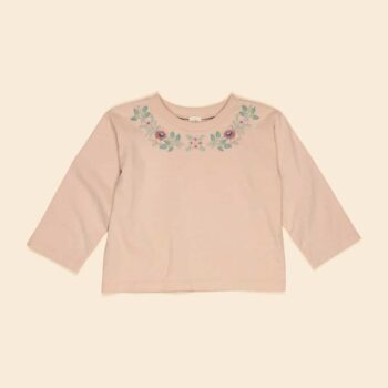 APOLINA NELLA FLORAL EMBROIDERED TEE - BLOSSOM