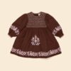 Apolina Noemie Embroidered Dress Dark Chocolate