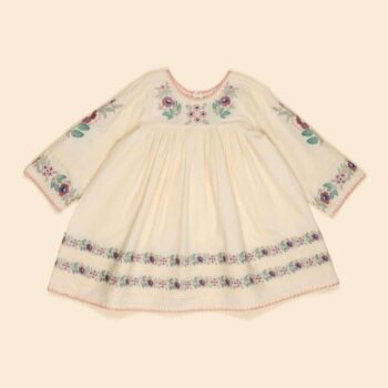 Apolina Stevie Long Sleeve Dress Milk Cream