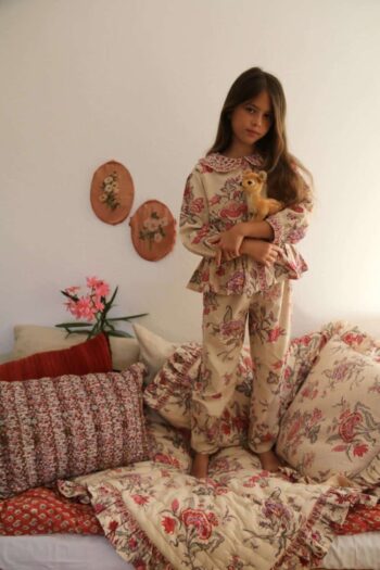Suranne Diary Smocked Cushion Cover Floral Meadow - Image 5